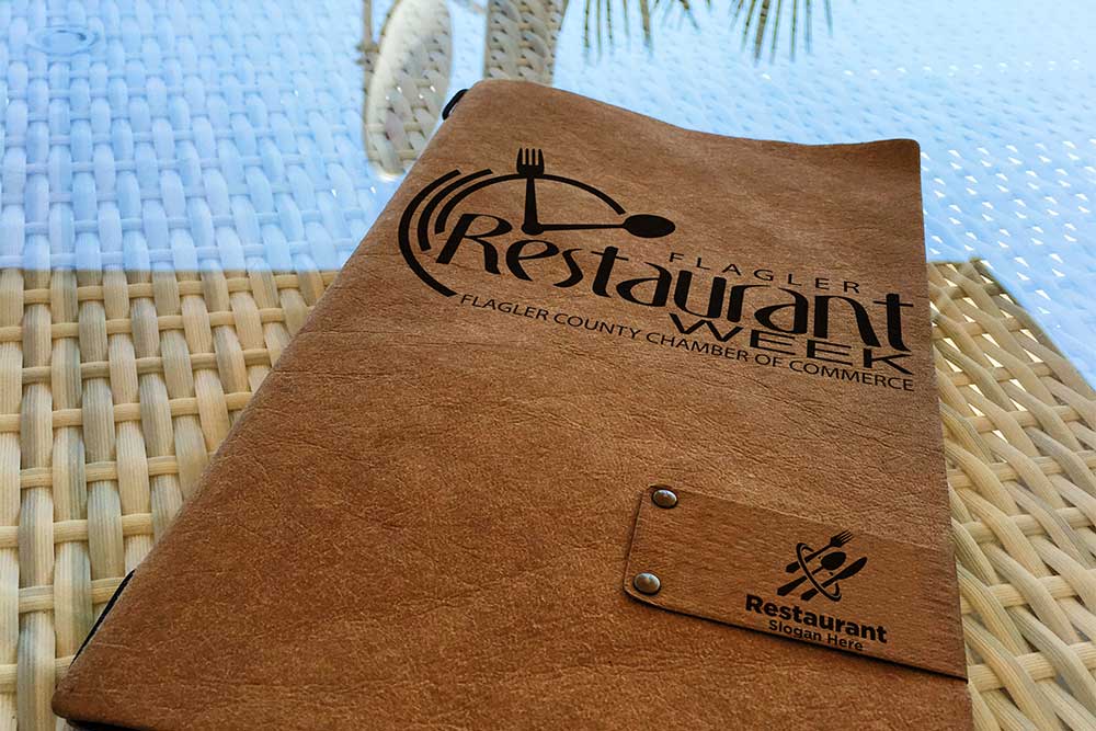 eco leather menu mockup