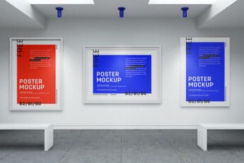 Free Art Gallery Mockup In PSD