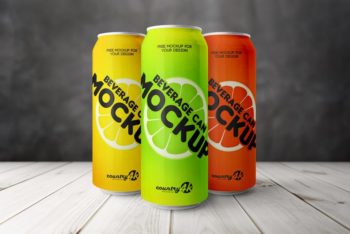 Beverage Can PSD Mockup Available For Free
