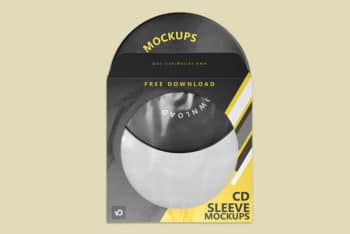 Free CD Sleeve Mockup