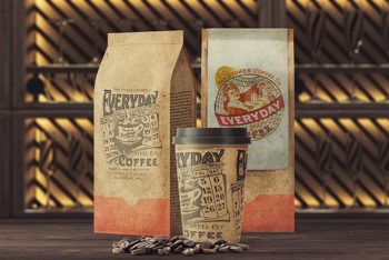 Free Coffee Packaging Mockup Set