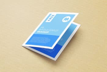 Free A5 Bifold Leaflet Mockup