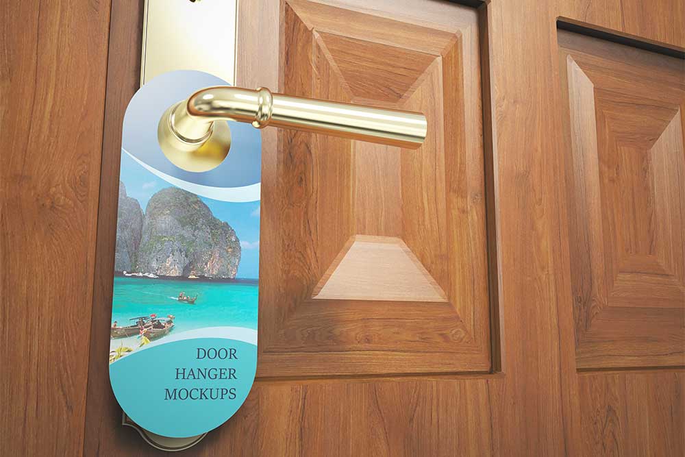Free Download Door Hanger Mockup in PSD Designhooks