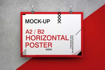 Free Download Poster Mockup In PSD