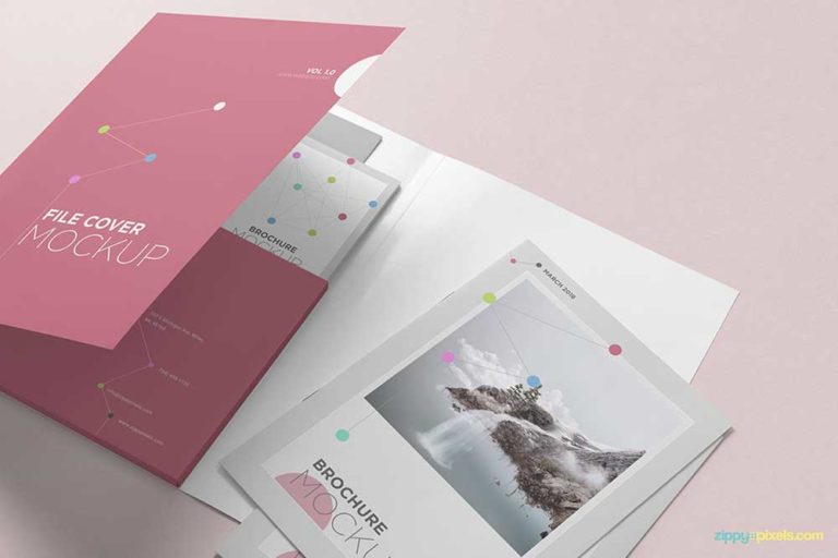 Free Download Presentation Folder Mockup Designhooks
