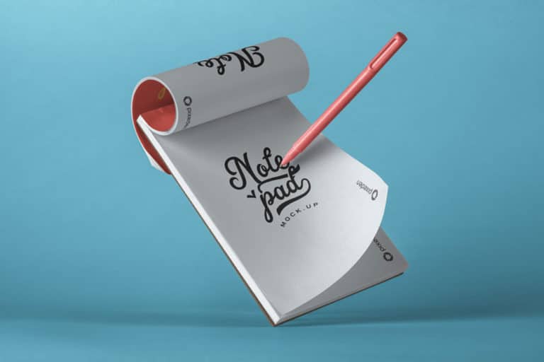Download Free Download Notepad Mockup In PSD For Presentation - Designhooks
