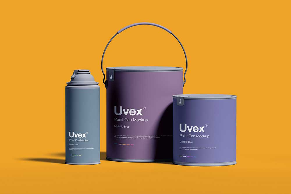 Download Download this Free Paint Packaging Mockup In PSD - Designhooks