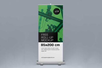 Corporate Roll-up Banner Mockup