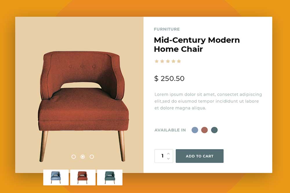 animated shopping cart mockup