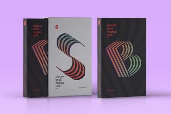 Free Book Slipcase Mockup In PSD