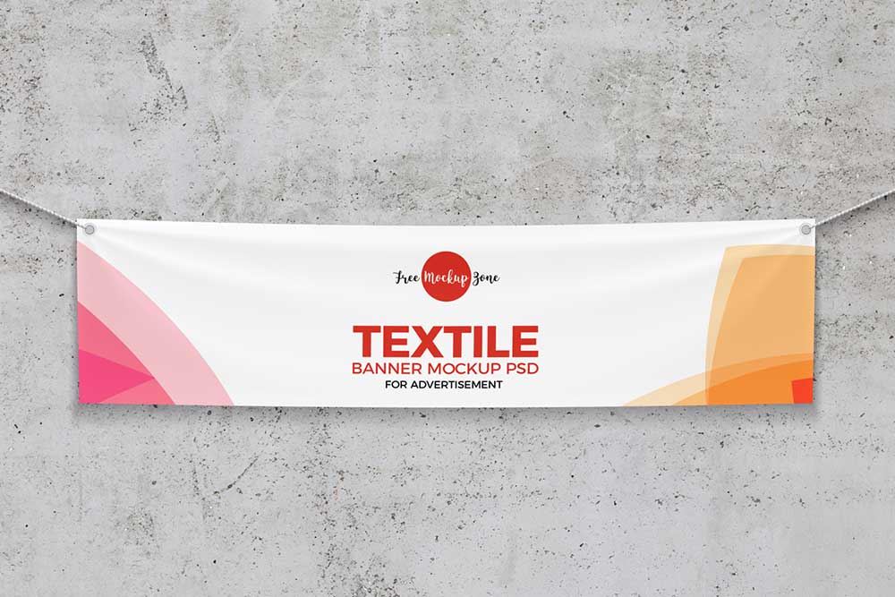 Download This Free  Textile Banner  Mockup  Designhooks