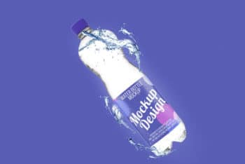 Free Water Bottle PSD Mockup