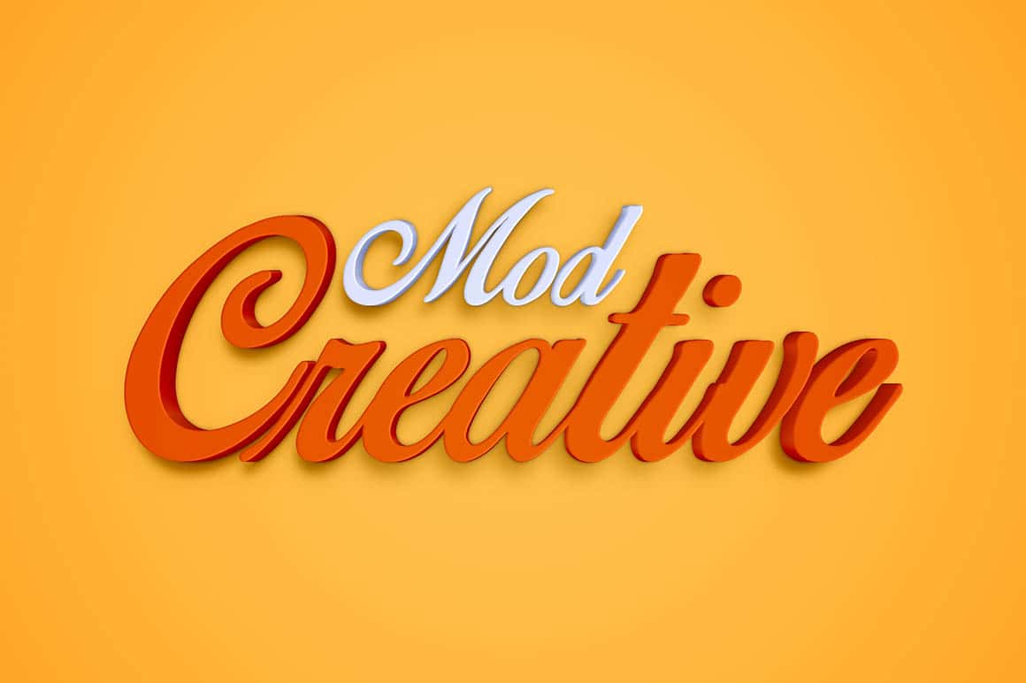 Free Creative 3D Text Effect Mockup in PSD - DesignHooks