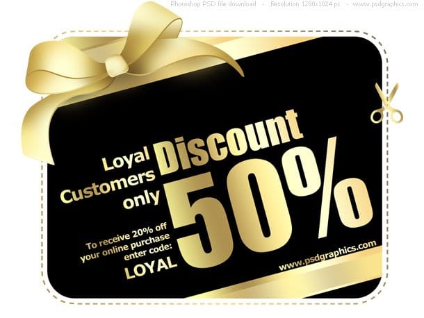 Gold Plus Black Shopping Card Design