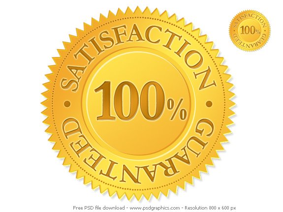 Gold Satisfaction Guaranteed Seal