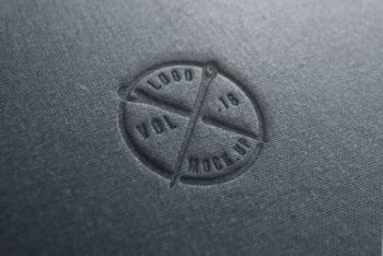 Free Realistic Linen Logo Design Mockup in PSD