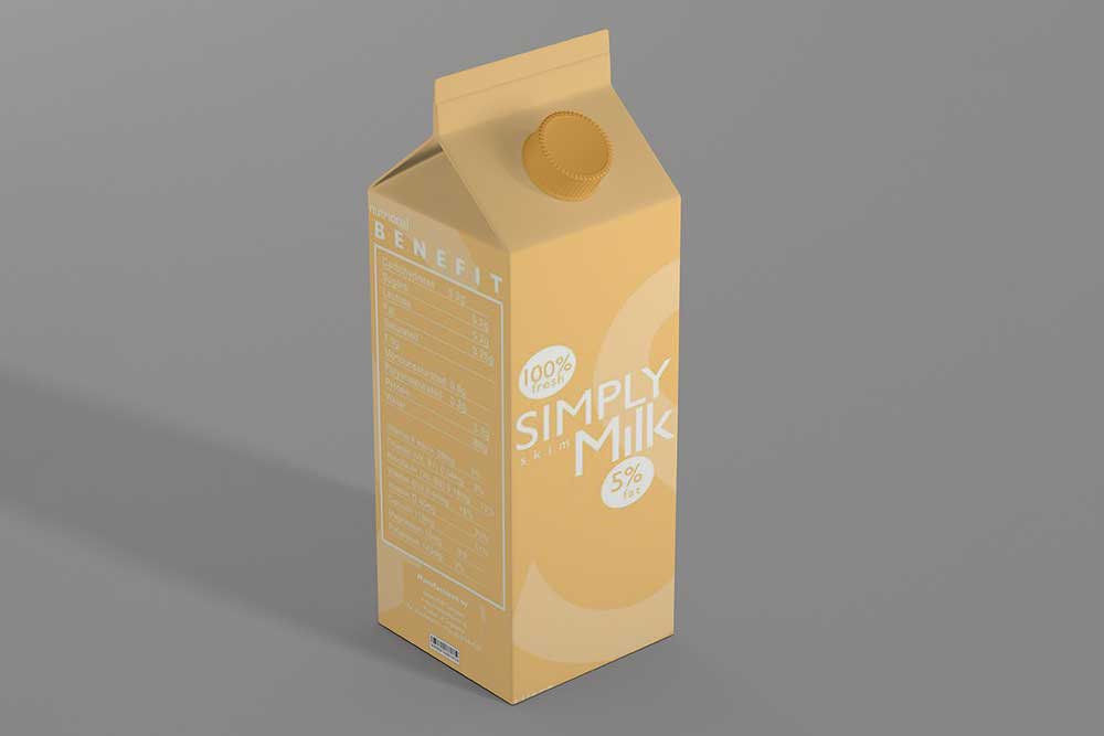 Download This Free Milk Box Packaging Mockup In Psd Designhooks