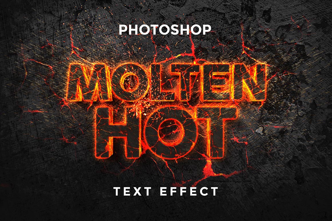 Download Free Molten Text Effect Design Mockup in PSD - DesignHooks PSD Mockup Templates