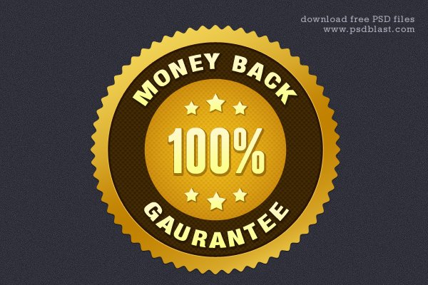 Download Free Money Back Guarantee Seal Mockup in PSD - DesignHooks
