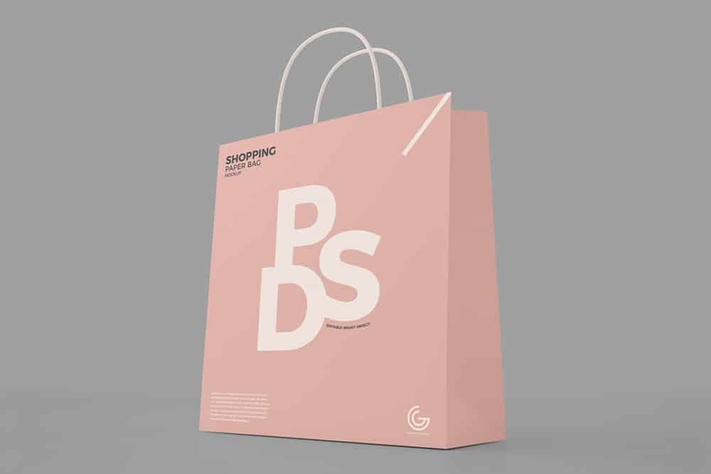 paper shopping bag mockup