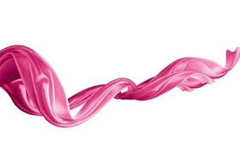 Free Pink Silk Ribbon Design Mockup in PSD