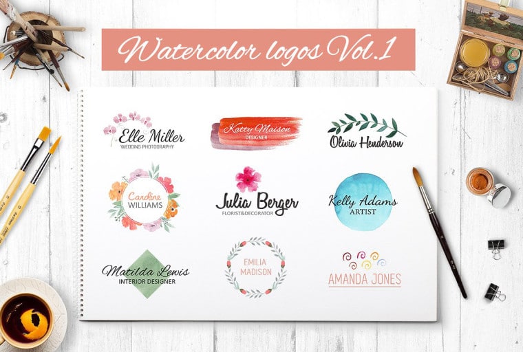 Creative Watercolor Logo Collection