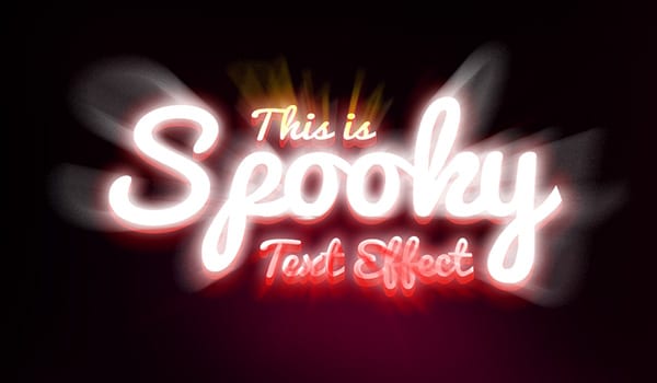 Spooky Text Effect Design