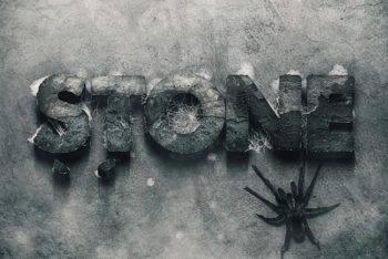 Free Hard Stone Text Effect Mockup in PSD