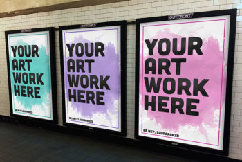 Free Subway Advertisement Mockup In PSD