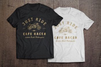 Trendy T-shirt PSD Mockup – Available With Cool Logo Designs
