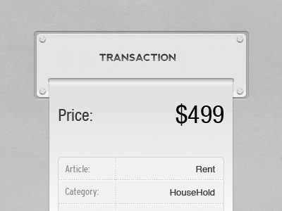 Transaction Printout Scene