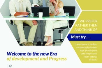 Corporate Flyer PSD Mockup for Presenting Flyer Designs in a Professional Way