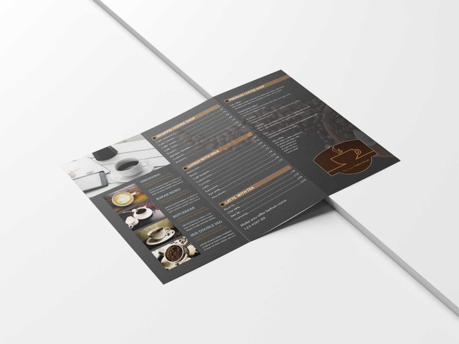 Free Menu Card PSD Mockup Download in High Resolution | DesignHooks