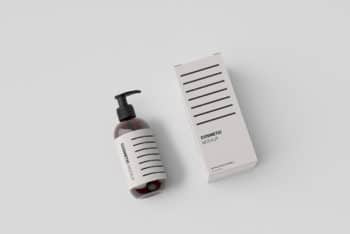 Cosmetic Bottle Dispenser PSD Mockup Available for Free