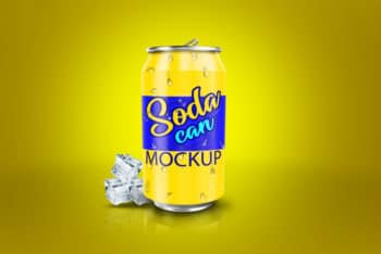 Free PSD Soda Can Mockup