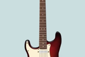 Free Realistic Electric Guitar Mockup in PSD