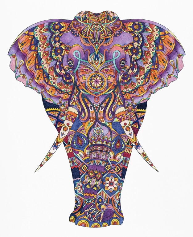 Download Free Adult Coloring Book Elephant Mockup in PSD - DesignHooks