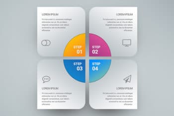 Free Modern Infographic Design Mockup in PSD