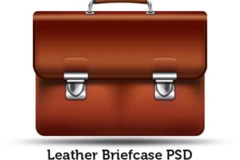 Stylish Leather Briefcase Design PSD Mockup