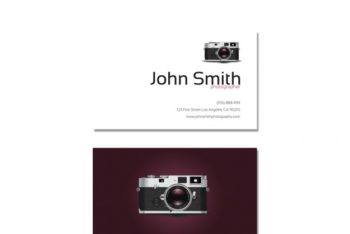 Free Simple Photography Business Card Mockup in PSD