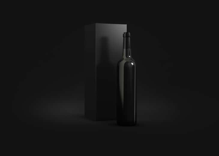 Dark Elegant Wine Bottle
