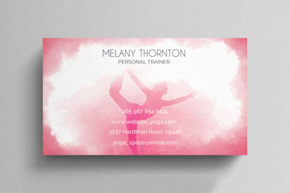 yoga business card template