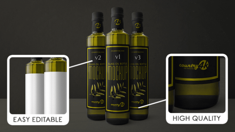 Oil Bottles PSD Mockup Download for Free | DesignHooks