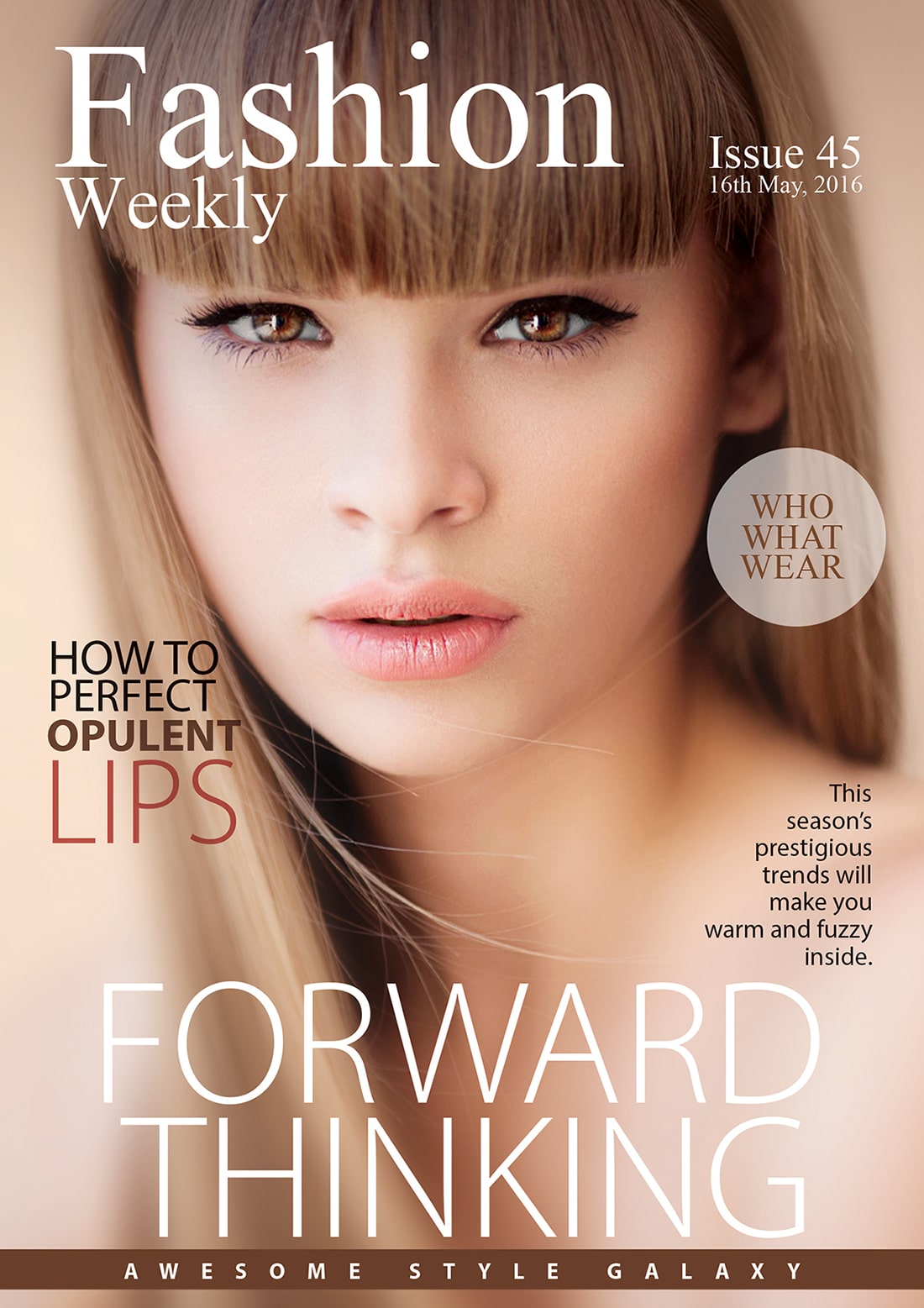 Fashion Magazine Cover Design Psd Free Download