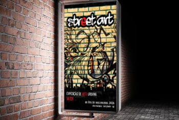 New Poster PSD Mockup for Roadside Advertisement