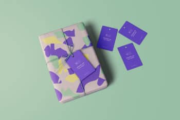 Free Wrapped Gift Mockup