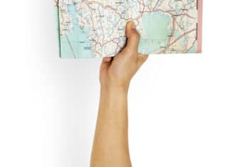 Free Raised Arm Plus Map Mockup in PSD