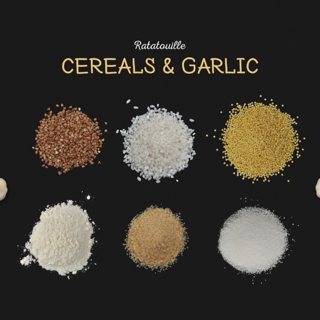 Cereals Plus Garlic Ratatouille Dish