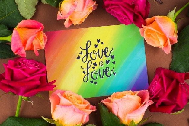 Colorful Card Plus Roses