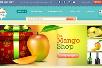 New E-commerce Website Design PSD Mockup for Free